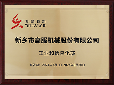 國家級專精特新小巨人企業